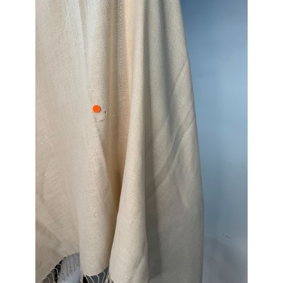 Bijoux Terner Pashima Wrap with Fringe OS Beige Polyester - has Blemish - Picture 5 of 16